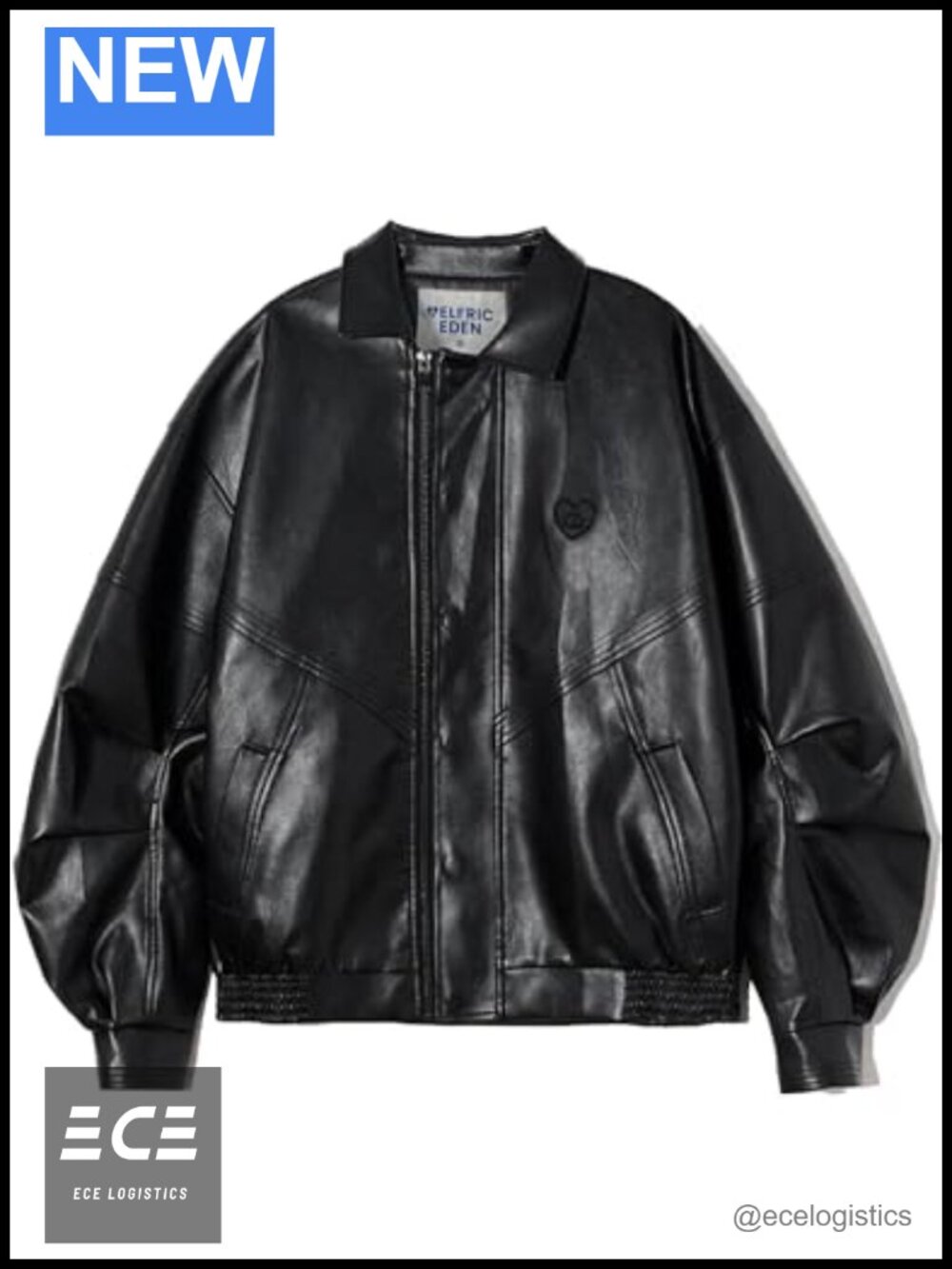 Oversized Faux Leather Y2K Moto Bomber Jacket Streetwear Coat